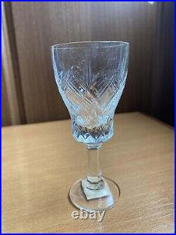 Set of 6 Russian Cut Crystal Shot Glasses 2 oz Soviet Sherry Liqueur Cordial