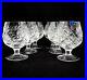 Set of 6 Russian Cut Crystal Snifter Glasses 5 oz USSR Soviet Cognac Goblet