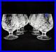 Set of 6 Russian Cut Crystal Snifter Glasses 5 oz USSR Soviet Cognac Goblet