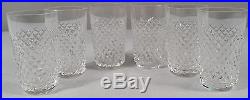 Set of 6 Signed Waterford Crystal Alana Pattern 12 OZ Flat Tumbler Glasses