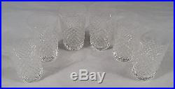 Set of 6 Signed Waterford Crystal Alana Pattern 12 OZ Flat Tumbler Glasses