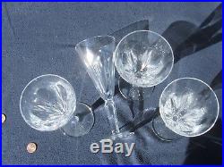 Set of 6 Signed Waterford Crystal Champagne Flute Sheila Blown Cut Glass Ireland