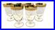 Set of 6 Tiffin Franciscan Rambler Rose 6 Water Goblets Gold Encrusted Optic