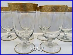 Set of 6 Tiffin Franciscan Rambler Rose 6 Water Goblets Gold Encrusted Optic Set of 6 Tiffin Franciscan Rambler Rose 6 Water Goblets Gold Encrusted Optic