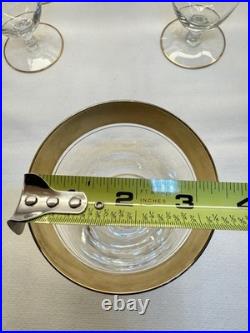 Set of 6 Tiffin Franciscan Rambler Rose 6 Water Goblets Gold Encrusted Optic