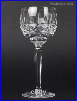Set of 6 VTG Waterford Cut Irish Crystal KYLEMORE Wine Stem Hock Glasses NR LHB