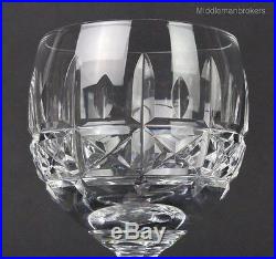 Set of 6 VTG Waterford Cut Irish Crystal KYLEMORE Wine Stem Hock Glasses NR LHB