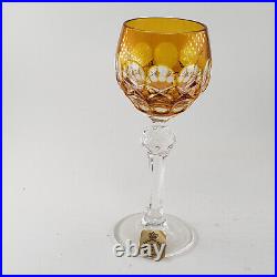 Set of 6 Vintage Bleikristall Cut Crystal Color Cordial Glass New