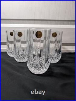 Set of 6 Vintage Cristal D'Arques Longchamp Lead Crystal Tall Glasses NEW FS