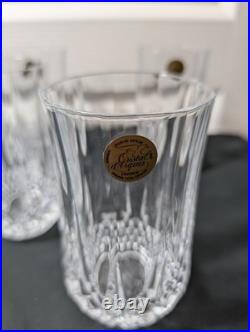 Set of 6 Vintage Cristal D'Arques Longchamp Lead Crystal Tall Glasses NEW FS