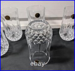 Set of 6 Vintage Cristal D'Arques Longchamp Lead Crystal Tall Glasses NEW FS