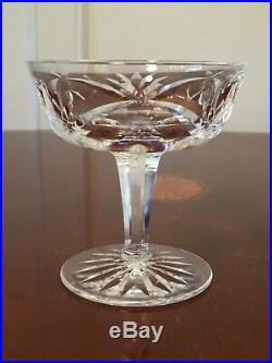 Set of 6 Vintage WATERFORD CRYSTAL Ashling Champagne Wine Sherbet Glasses