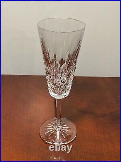 Set of 6 Vintage WATERFORD CRYSTAL Lismore Champagne Flutes Wine Glasses IRELAND