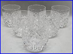 Set of 6 Vintage WATERFORD Crystal 9oz Powerscourt Old Fasioned Tumblers 3 1/2