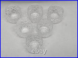 Set of 6 Vintage WATERFORD Crystal 9oz Powerscourt Old Fasioned Tumblers 3 1/2