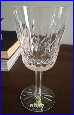 Set of 6 Vintage Waterford LISMORE Crystal Water Goblets Never Used. New In BOX