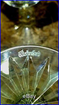 Set of 6 Vintage Waterford Lismore Diamond Crystal Goblets