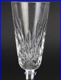 Set of 6 WATERFORD Deep Cut Irish Crystal LISMORE Fluted Champagne Glasses CGS