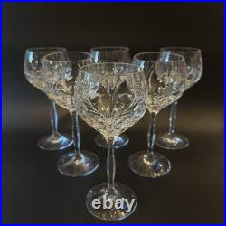 Set of 6 Water Goblets /Glasses 7-5/8, Signed Noritake Rothschild cut crystal