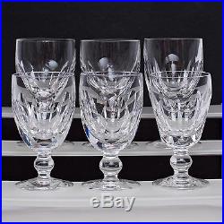 Set of 6 Waterford Kathleen Crystal Claret Wine Glasses 4 7/8