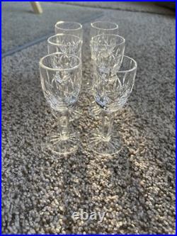 Set of 6 Waterford Lismore Cordial Sherry Glass Crystal 5-1/8 High