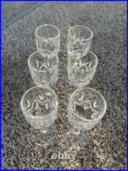 Set of 6 Waterford Lismore Cordial Sherry Glass Crystal 5-1/8 High