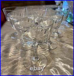 Set of 6 Waterford Plain Footed Champagne Sherbet Coupe Crystal Glasses