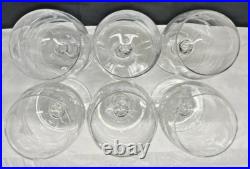 Set of 6 Wildlife Etched Glass Crystal Wine Glasses 12oz Pedestal Stem Vintage Set of 6 Wildlife Etched Glass Crystal Wine Glasses 12oz Pedestal Stem Vintage