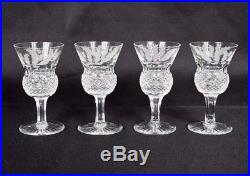 Set of 6 x Scottish Edinburgh Hand Cut Crystal Thistle Liqueur Glasses 3 & 3/8
