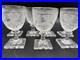 Set of 7 Antique Bohemian Cut Glass STAG Wine Glasses 4 1/8 Tall
