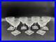 Set of 7 Antique Bohemian Cut Glass STAG Wine Glasses 4 Tall