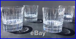 Set of 7 Christofle Crystal Double Old Fashioned Rocks Glasses Iriana Tumbler