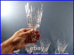 Set of 7 Hawkes Clear Cut Glass WEXFORD Water Goblets