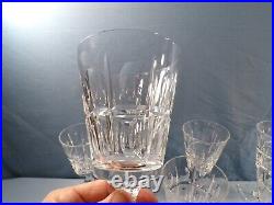 Set of 7 Hawkes Clear Cut Glass WEXFORD Water Goblets