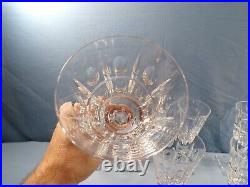 Set of 7 Hawkes Clear Cut Glass WEXFORD Water Goblets