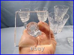 Set of 7 Hawkes Clear Cut Glass WEXFORD Water Goblets