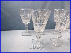 Set of 7 Hawkes Clear Cut Glass WEXFORD Water Goblets