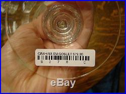 Set of 7 JULISKA HAND BLOWN Crystal Glass GRAHAM Wine 7 1/2 Tall GOBLETS