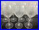 Set of 7 Ralph Lauren Crystal Herringbone Crystal Wine / Water Glasses 8 1/8