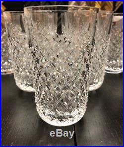Set of 7 Waterford Crystal Alana Flat Tumbler Glasses 12 oz