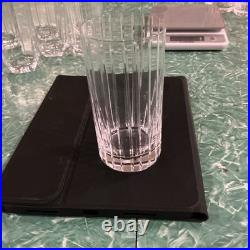 Set of 8 Clear Crystal Vertical Cut Pattern Round 12oz 5.5in