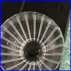 Set of 8 Clear Crystal Vertical Cut Pattern Round 12oz 5.5in