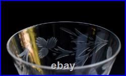 Set of 8 Glastonbury-Lotus Marty Footed Ice Tea Tumblers Etched Crystal