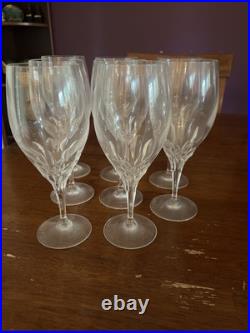 Set of 8 Gorham Crystal Diamond Clear Iced Tea Glasses Discontinued