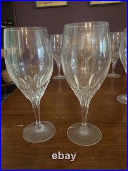 Set of 8 Gorham Crystal Diamond Clear Iced Tea Glasses Discontinued