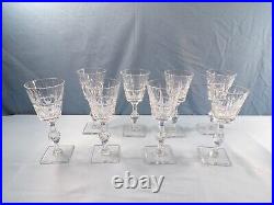 Set of 8 Hawkes Clear Cut Glass WEXFORD Wine Goblets