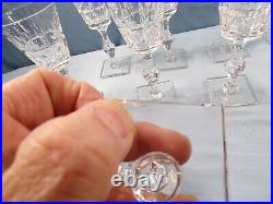 Set of 8 Hawkes Clear Cut Glass WEXFORD Wine Goblets