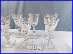 Set of 8 Hawkes Clear Cut Glass WEXFORD Wine Goblets