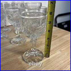 Set of 8 Hofbauer The Byrdes Collection Crystal 6 1/2 Wine Goblets Glasses EUC