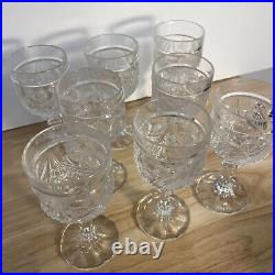 Set of 8 Hofbauer The Byrdes Collection Crystal 6 1/2 Wine Goblets Glasses EUC